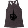 middle finger skeleton bone skull grafitti art Racerback Tank