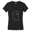 golden spiral Women's V-Neck T-Shirt