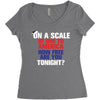 on a scale of one to america how free are you tonight Women's Triblend Scoop T-shirt