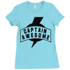 captain awesome Ladies Fitted T-Shirt