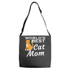 world's best cat mom Adjustable Strap Totes