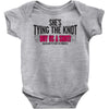 shes tying the knot buy us a shot Baby Onesie