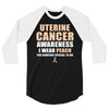 Uterine Cancer Awareness I Wear Peach For Some Special To Me 3/4 Sleeve Shirt