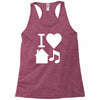 i love house music dj baseball Racerback Tank