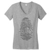 darwin's fingerprint Women's V-Neck T-Shirt