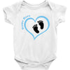Baby Boy with Heart Any Name Customized Baby Bodysuit