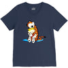 calvin hobbes V-Neck Tee