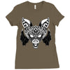 bat ornate Ladies Fitted T-Shirt