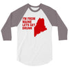 funny maine state 3/4 Sleeve Shirt