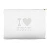 i love kung fu Accessory Pouches