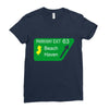gps logo free exit 63 beach haven Ladies Fitted T-Shirt