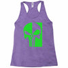 mad engine marvel brand punisher scar glow in the dark Racerback Tank