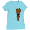 hidden groot [converted] Ladies Fitted T-Shirt