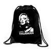 uma thurman Drawstring Bags