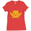 free mustache rides t shirt Ladies Fitted T-Shirt