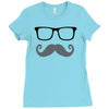 monsieur moustache Ladies Fitted T-Shirt