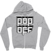 pop off square Zipper Hoodie