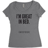 great in bed Women's Triblend Scoop T-shirt