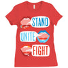 Women's March Stand Unite Fight Ladies Fitted T-Shirt