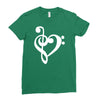 musik notes Ladies Fitted T-Shirt