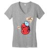 virus loves you this much Women's V-Neck T-Shirt