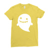 funny ghost Ladies Fitted T-Shirt
