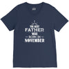 The Best Father Was Born In November V-Neck Tee