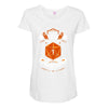 Natural 1   Orc Orange Edition Maternity Scoop Neck T-shirt