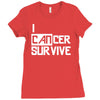 i can survive cancer Ladies Fitted T-Shirt