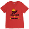 Kings Are Born In September V-Neck Tee