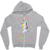 Unicorns are born in February Zipper Hoodie