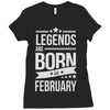legends are born in february Ladies Fitted T-Shirt