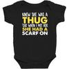 knew she was a thug Baby Bodysuit