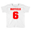 baker mayfield new jersey number Toddler T-shirt