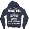 Super August Girl Zipper Hoodie