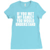 if you met my family you would understand Ladies Fitted T-Shirt