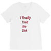 i finally fixed the sink V-Neck Tee