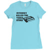 internet killed the video store Ladies Fitted T-Shirt