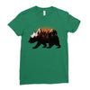 Bear Adventure With Rose Ladies Fitted T-Shirt