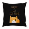 cattfeine mug Throw Pillow