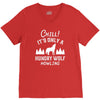 chill hungry wolf V-Neck Tee
