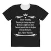 Dear Daddy, Thanks for Being my Dad Baby Boy Letter to Father All Over Women's T-shirt