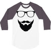 beard and glasses 3/4 Sleeve Shirt