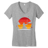 Samurai Sunset Women's V-Neck T-Shirt