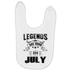 Legends Are Born In July Baby Bibs