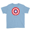 captain america dying bleeding logo Youth Tee