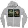 dinosaur attack Zipper Hoodie