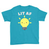 lit af kawaii light bulb Youth Tee