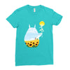 totoro sunflower Ladies Fitted T-Shirt