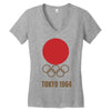 retro tokyo 1964 olympic games Women's V-Neck T-Shirt
